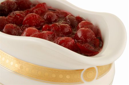 pourer - Fresh Homemade from whole berries - traditionally accompanies Thanksgiving and Christmas turkey.  Red tart sweetness. Stock Photo - Budget Royalty-Free & Subscription, Code: 400-05014669