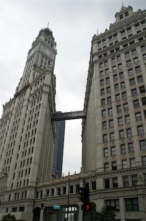 Along the Magnificent Mile on a cloudy day Stock Photo - Budget Royalty-Free & Subscription, Code: 400-05014662