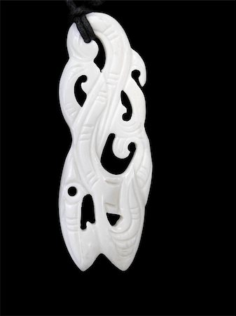 Maori Bone carving isolated with clipping path Stock Photo - Budget Royalty-Free & Subscription, Code: 400-05014944