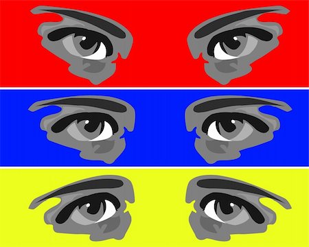 Eyes, expressing different emotions Stock Photo - Budget Royalty-Free & Subscription, Code: 400-05015489