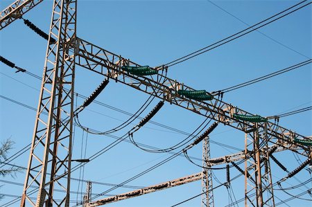 electric distribution plant detail from cables and pilars Stock Photo - Budget Royalty-Free & Subscription, Code: 400-05016808