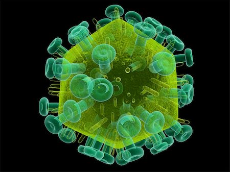 simsearch:400-05016219,k - 3d rendered close up of an isolated aids virus Stock Photo - Budget Royalty-Free & Subscription, Code: 400-05019389