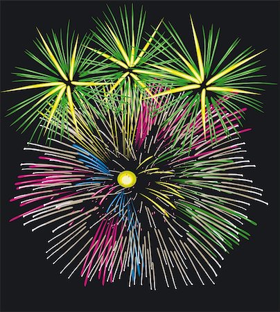 simsearch:400-04882938,k - Illustration of Fireworks - Vector Stock Photo - Budget Royalty-Free & Subscription, Code: 400-05019736