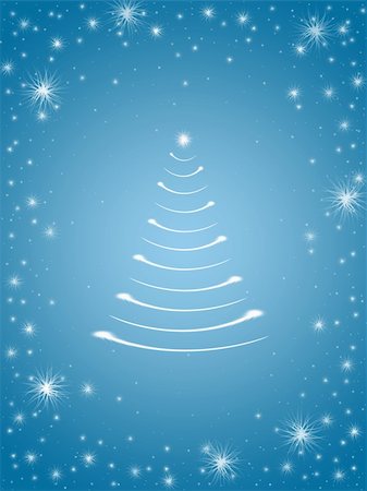 simsearch:400-05006261,k - christmas tree drawn by white lights over blue background Stock Photo - Budget Royalty-Free & Subscription, Code: 400-05019927