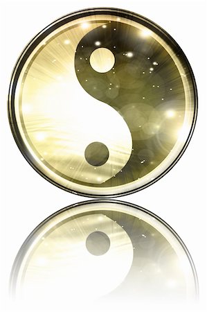 simsearch:400-04744928,k - Yin Yang sign on a white background Stock Photo - Budget Royalty-Free & Subscription, Code: 400-05010686