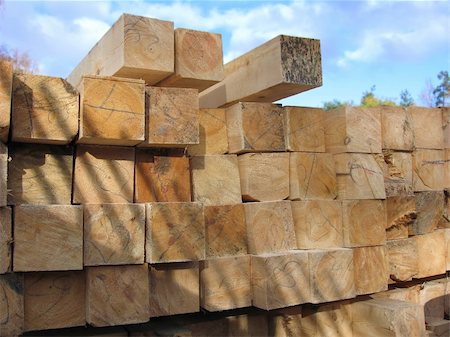 Commercial timbers, a lot of squared beams Stock Photo - Budget Royalty-Free & Subscription, Code: 400-05012900