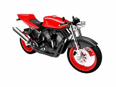 simsearch:400-03927951,k - isolated motorcycle on a white background Stock Photo - Budget Royalty-Free & Subscription, Code: 400-05026417
