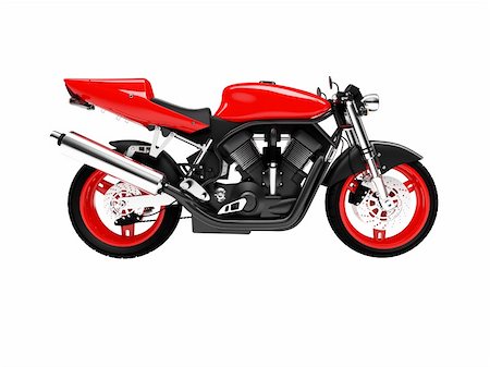 simsearch:400-05017762,k - isolated motorcycle on a white background Stock Photo - Budget Royalty-Free & Subscription, Code: 400-05026418