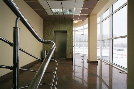 simsearch:400-04285452,k - The lift and the big window in modern hotel Stock Photo - Budget Royalty-Free & Subscription, Code: 400-05029803