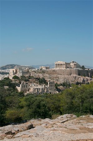 simsearch:400-04476617,k - acropolis the parthenon herodion theatre and erechthion view of famus landmarks of athens greece Stock Photo - Budget Royalty-Free & Subscription, Code: 400-05020227