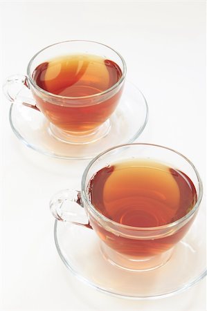 simsearch:400-04273561,k - Two glass cups with hot tea Stock Photo - Budget Royalty-Free & Subscription, Code: 400-05020744