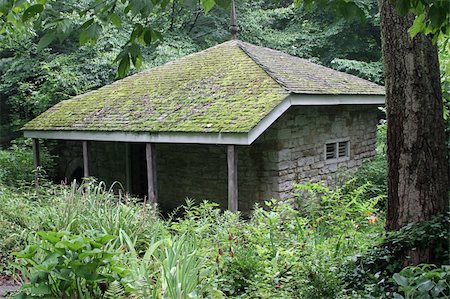 an old, 18th century stone cabin in the woods Stock Photo - Budget Royalty-Free & Subscription, Code: 400-05021142