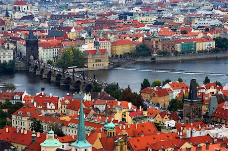 simsearch:400-05193127,k - Prague and it's red roofs, Czech Republic. Stock Photo - Budget Royalty-Free & Subscription, Code: 400-05021253
