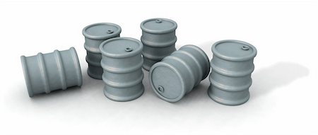 simsearch:400-05002911,k - a 3d render of some oil barrels over a white background Stock Photo - Budget Royalty-Free & Subscription, Code: 400-05023917