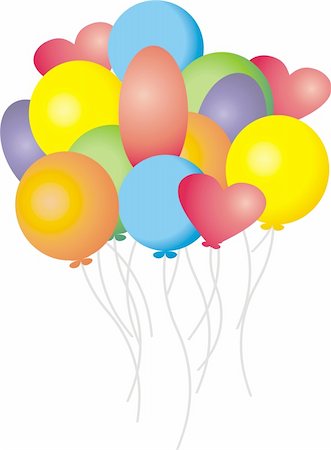 Birthday party air balloons Stock Photo - Budget Royalty-Free & Subscription, Code: 400-05039282