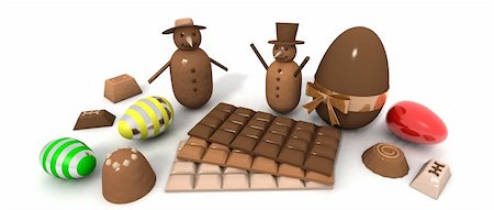 simsearch:400-04350016,k - a 3d rendering of some various chocolates Stock Photo - Budget Royalty-Free & Subscription, Code: 400-05030274