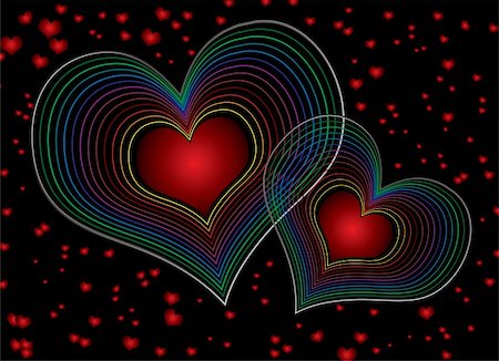 Seventies inspired love heart design that would make an ideal background Photographie de stock - Aubaine LD & Abonnement, Code: 400-05030535