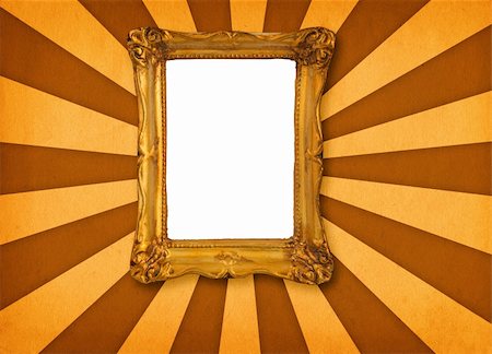 simsearch:400-07332295,k - old hollow picture frame on retro background Stock Photo - Budget Royalty-Free & Subscription, Code: 400-05032858