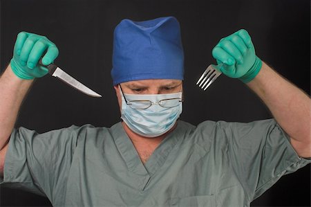 food specialist - A surgeon who is so hungry that... Stock Photo - Budget Royalty-Free & Subscription, Code: 400-05044796