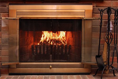 Fire place Stock Photo - Budget Royalty-Free & Subscription, Code: 400-05046284