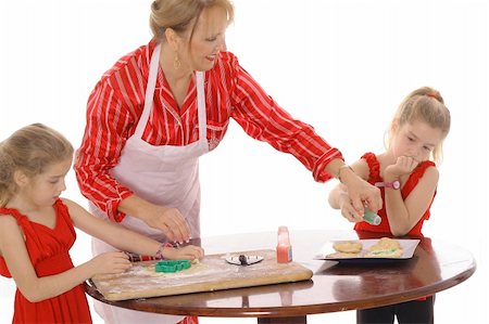 parent child messy cooking - making memories together Stock Photo - Budget Royalty-Free & Subscription, Code: 400-05040780