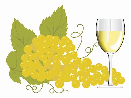 simsearch:400-04226436,k - Wine glass with a bunch of grapes. Vector illustration Stock Photo - Budget Royalty-Free & Subscription, Code: 400-05054860