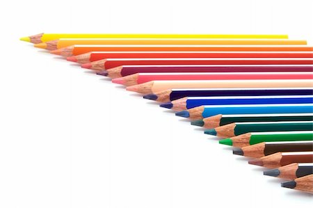 A group of multicolored pencils Stock Photo - Budget Royalty-Free & Subscription, Code: 400-05056234
