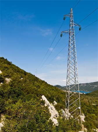 electric trunk in the mediterranean landscape against a blue sky Stock Photo - Budget Royalty-Free & Subscription, Code: 400-05058630