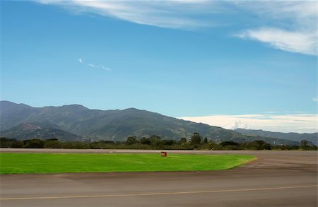 ramps on the road - Small airport in mountains over blue sky Stock Photo - Budget Royalty-Free & Subscription, Code: 400-05052489