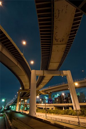 wideangle night image of well and high density organized Japanese urban roads area close to Arakawa river embankment, Tokyo, Japan Stock Photo - Budget Royalty-Free & Subscription, Code: 400-05065358
