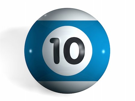 isolated 3d pool ball number 10 Stock Photo - Budget Royalty-Free & Subscription, Code: 400-05066435