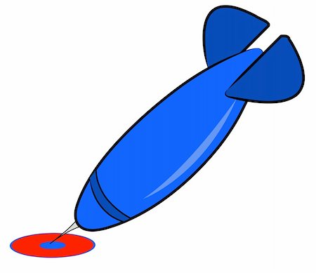 simsearch:400-04600474,k - blue dart hitting red and blue bullseye Stock Photo - Budget Royalty-Free & Subscription, Code: 400-05067135