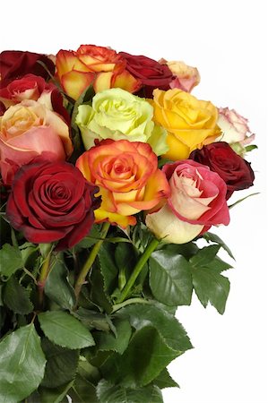 simsearch:400-06141323,k - A bouquet of multi-coloured roses. Focus on middle roses. Foto de stock - Super Valor sin royalties y Suscripción, Código: 400-05068892