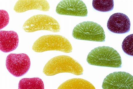 simsearch:400-05346291,k - Fruit candy isolated on white Stock Photo - Budget Royalty-Free & Subscription, Code: 400-05063677