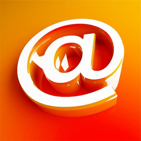 simsearch:400-04508643,k - 3d image of irenge email symbol Stock Photo - Budget Royalty-Free & Subscription, Code: 400-05075254