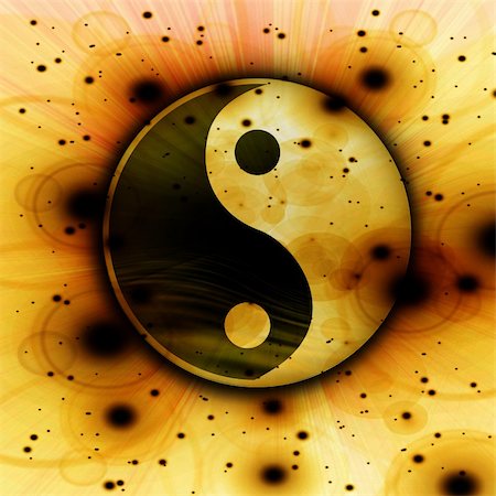 simsearch:400-04744928,k - Yin yang symbol on a soft yellow background Stock Photo - Budget Royalty-Free & Subscription, Code: 400-05075678