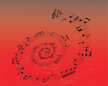 simsearch:400-04563238,k - Abstract music background with different notes and lines Stock Photo - Budget Royalty-Free & Subscription, Code: 400-05075817