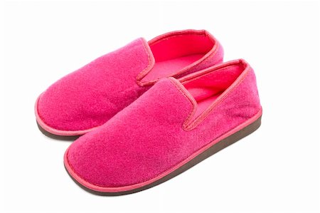 simsearch:857-03192847,k - Lady pink slippers with soft shadow on white background Foto de stock - Super Valor sin royalties y Suscripción, Código: 400-05075953