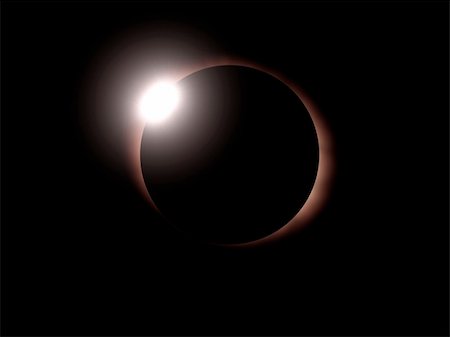 eclipse - Tha diamond ring of sun eclipse - 3d render Stock Photo - Budget Royalty-Free & Subscription, Code: 400-05076142
