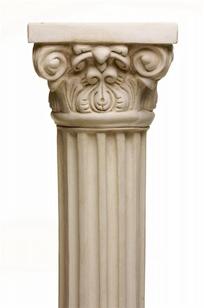 designs for decoration of pillars - Ancient Column Pillar Replica on a White Gradation Background. Stock Photo - Budget Royalty-Free & Subscription, Code: 400-05079021