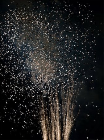 simsearch:400-04573554,k - Fireworks rockets exploding against dark sky. Stock Photo - Budget Royalty-Free & Subscription, Code: 400-05079768