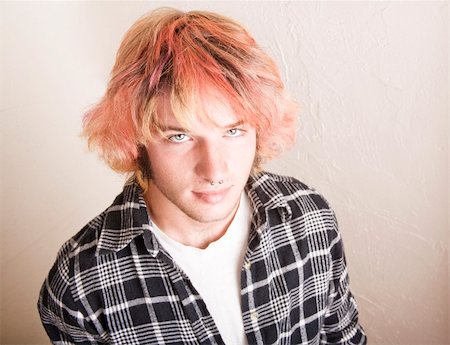 simsearch:400-04016564,k - Close-Up of a Punk Boy with Brightly Colored Hair Stock Photo - Budget Royalty-Free & Subscription, Code: 400-05070360