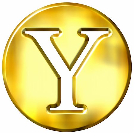 simsearch:400-04543513,k - 3d golden letter Y isolated in white Stock Photo - Budget Royalty-Free & Subscription, Code: 400-05072903