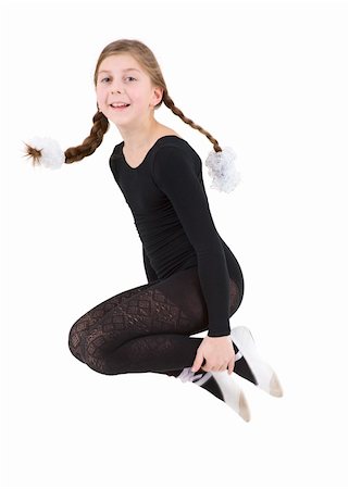 Jumping girl in black ballet tights and points Stock Photo - Budget Royalty-Free & Subscription, Code: 400-05084810