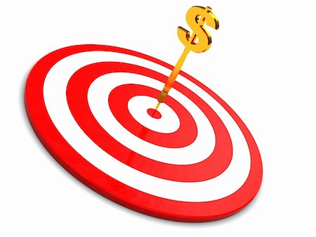 simsearch:400-05730469,k - 3d illustration of darts and arrow with dollar sign Stock Photo - Budget Royalty-Free & Subscription, Code: 400-05089217
