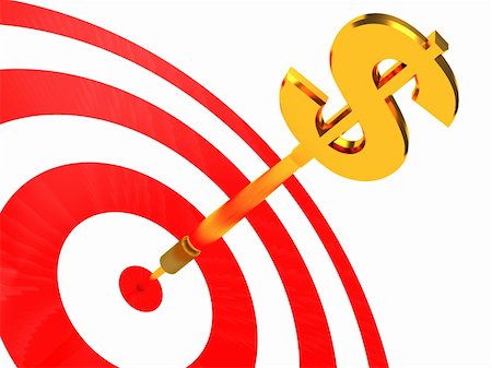 simsearch:400-05730469,k - 3d illustration of darts and arrow with dollar sign Stock Photo - Budget Royalty-Free & Subscription, Code: 400-05089218