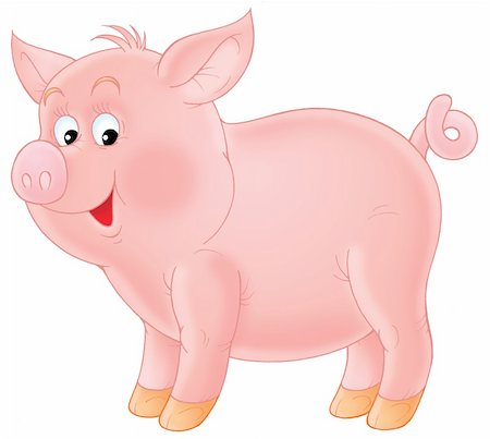 sucking pig - Isolated clip-art / children’s book illustration for your design Stock Photo - Budget Royalty-Free & Subscription, Code: 400-05082147