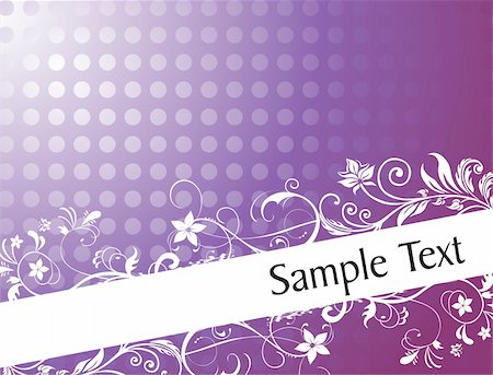 floral notes abstract - flourish and curve elements for sample text in gradient purple, wallpaper Stock Photo - Budget Royalty-Free & Subscription, Code: 400-05094139