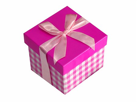 simsearch:400-04304378,k - pink gift box isolated on white Photographie de stock - Aubaine LD & Abonnement, Code: 400-05095649