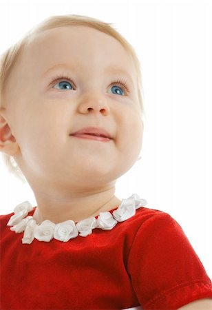 simsearch:400-05153083,k - Portrait of a smiley baby girl in red Stock Photo - Budget Royalty-Free & Subscription, Code: 400-05096102